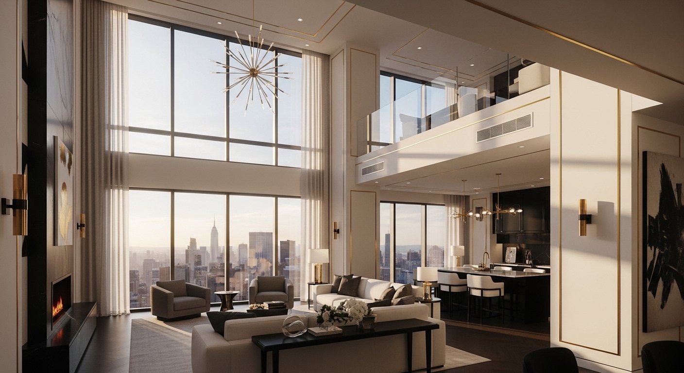 Luxury apartment interior for a real estate marketing project